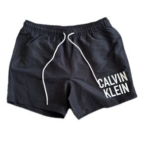 Calvin Klein Swim Trunks Black w/ White Logo